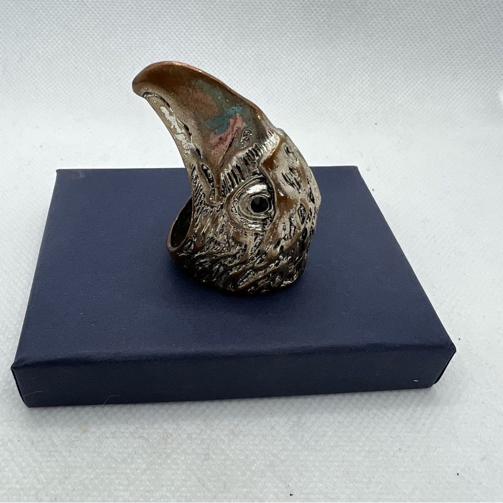 Silver Eagle Head Ring - Size 7.5 - image 8